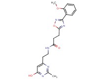 N-[2-(6-hydroxy-2-methylpyrimidin-4-yl)ethyl]-3-[3-(2-methoxyphenyl)-1,2,4-oxadiazol-5-yl]propanamide