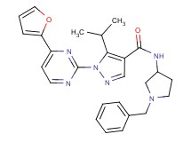 N-(1-benzyl-3-pyrrolidinyl)-1-[4-(2-furyl)-2-pyrimidinyl]-5-isopropyl-1H-pyrazole-4-carboxamide
