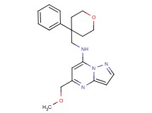 5-(methoxymethyl)-N-[(4-phenyltetrahydro-2H-pyran-4-yl)methyl]pyrazolo[1,5-a]pyrimidin-7-amine