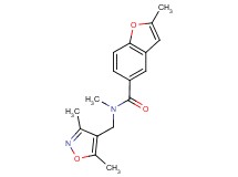 N-[(3,5-dimethyl-4-isoxazolyl)methyl]-N,2-dimethyl-1-benzofuran-5-carboxamide