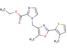 ethyl 1-{[5-methyl-2-(3-methyl-2-thienyl)-1,3-oxazol-4-yl]methyl}-1H-imidazole-2-carboxylate