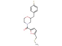 2-(4-fluorobenzyl)-4-{5-[(methylthio)methyl]-2-furoyl}morpholine