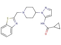 N-{1-[1-(1,3-benzothiazol-2-ylmethyl)-4-piperidinyl]-1H-pyrazol-5-yl}cyclopropanecarboxamide