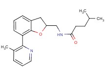 4-methyl-N-{[7-(3-methyl-2-pyridinyl)-2,3-dihydro-1-benzofuran-2-yl]methyl}pentanamide