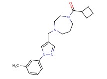 1-(cyclobutylcarbonyl)-4-{[1-(3-methylphenyl)-1H-pyrazol-4-yl]methyl}-1,4-diazepane