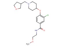 3-chloro-N-(2-methoxyethyl)-4-{[1-(tetrahydro-3-furanylmethyl)-4-piperidinyl]oxy}benzamide