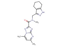 N,5,7-trimethyl-N-(4,5,6,7-tetrahydro-1H-indazol-3-ylmethyl)[1,2,4]triazolo[1,5-a]pyrimidine-2-carboxamide