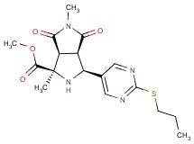 methyl (1R*,3S*,3aR*,6aS*)-1,5-dimethyl-4,6-dioxo-3-[2-(propylthio)pyrimidin-5-yl]octahydropyrrolo[3,4-c]pyrrole-1-carboxylate