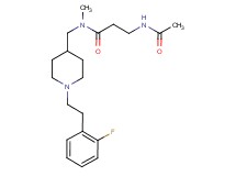 N~3~-acetyl-N~1~-({1-[2-(2-fluorophenyl)ethyl]-4-piperidinyl}methyl)-N~1~-methyl-beta-alaninamide