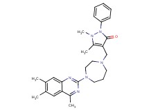 1,5-dimethyl-2-phenyl-4-{[4-(4,6,7-trimethyl-2-quinazolinyl)-1,4-diazepan-1-yl]methyl}-1,2-dihydro-3H-pyrazol-3-one