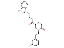 1-[2-(3-fluorophenyl)ethyl]-N-[2-(1H-indol-3-yl)ethyl]-6-oxo-3-piperidinecarboxamide