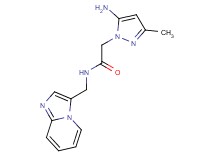 2-(5-amino-3-methyl-1H-pyrazol-1-yl)-N-(imidazo[1,2-a]pyridin-3-ylmethyl)acetamide trifluoroacetate