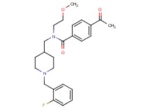 4-acetyl-N-{[1-(2-fluorobenzyl)-4-piperidinyl]methyl}-N-(2-methoxyethyl)benzamide