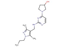 1-(2-{[(3,5-dimethyl-1-propyl-1H-pyrazol-4-yl)methyl]amino}pyrimidin-4-yl)pyrrolidin-3-ol