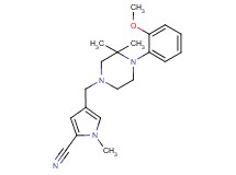 4-{[4-(2-methoxyphenyl)-3,3-dimethyl-1-piperazinyl]methyl}-1-methyl-1H-pyrrole-2-carbonitrile