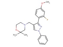 4-{[3-(2-fluoro-4-methoxyphenyl)-1-phenyl-1H-pyrazol-4-yl]methyl}-2,2-dimethylmorpholine