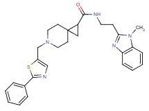 N-[2-(1-methyl-1H-benzimidazol-2-yl)ethyl]-6-[(2-phenyl-1,3-thiazol-5-yl)methyl]-6-azaspiro[2.5]octane-1-carboxamide