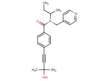 N-(sec-butyl)-4-(3-hydroxy-3-methylbut-1-yn-1-yl)-N-(pyridin-4-ylmethyl)benzamide