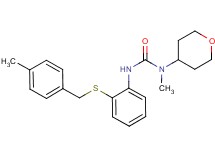 N-methyl-N'-{2-[(4-methylbenzyl)thio]phenyl}-N-(tetrahydro-2H-pyran-4-yl)urea