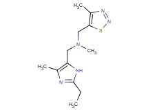 1-(2-ethyl-4-methyl-1H-imidazol-5-yl)-N-methyl-N-[(4-methyl-1,2,3-thiadiazol-5-yl)methyl]methanamine