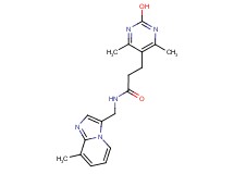 3-(2-hydroxy-4,6-dimethylpyrimidin-5-yl)-N-[(8-methylimidazo[1,2-a]pyridin-3-yl)methyl]propanamide