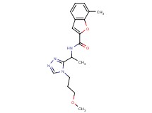 N-{1-[4-(3-methoxypropyl)-4H-1,2,4-triazol-3-yl]ethyl}-7-methyl-1-benzofuran-2-carboxamide