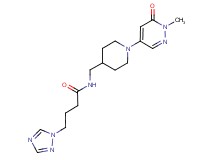 N-{[1-(1-methyl-6-oxo-1,6-dihydro-4-pyridazinyl)-4-piperidinyl]methyl}-4-(1H-1,2,4-triazol-1-yl)butanamide