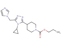 propyl 4-[4-cyclopropyl-5-(1H-imidazol-1-ylmethyl)-4H-1,2,4-triazol-3-yl]piperidine-1-carboxylate