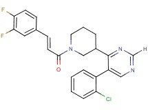 5-(2-chlorophenyl)-4-{1-[(2E)-3-(3,4-difluorophenyl)-2-propenoyl]-3-piperidinyl}pyrimidine