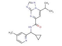 N-[cyclopropyl(4-methyl-2-pyridinyl)methyl]-7-isopropyl[1,2,4]triazolo[1,5-a]pyrimidine-5-carboxamide