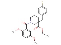 ethyl 1-(2,5-dimethoxybenzoyl)-3-(4-fluorobenzyl)-3-piperidinecarboxylate