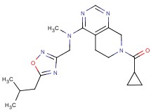 7-(cyclopropylcarbonyl)-N-[(5-isobutyl-1,2,4-oxadiazol-3-yl)methyl]-N-methyl-5,6,7,8-tetrahydropyrido[3,4-d]pyrimidin-4-amine