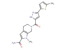 1-methyl-6-{[3-(5-methyl-2-thienyl)-1H-pyrazol-5-yl]carbonyl}-4,5,6,7-tetrahydro-1H-pyrrolo[2,3-c]pyridine-2-carboxamide