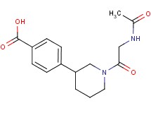 4-[1-(N-acetylglycyl)piperidin-3-yl]benzoic acid