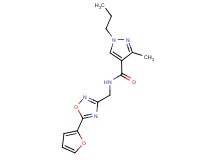 N-{[5-(2-furyl)-1,2,4-oxadiazol-3-yl]methyl}-3-methyl-1-propyl-1H-pyrazole-4-carboxamide