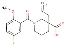 3-allyl-1-(5-fluoro-2-methoxybenzoyl)-3-piperidinecarboxylic acid