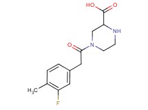 4-[(3-fluoro-4-methylphenyl)acetyl]piperazine-2-carboxylic acid