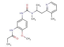 N-{2-methoxy-5-[({methyl[1-methyl-2-(3-methylpyridin-2-yl)ethyl]amino}carbonyl)amino]phenyl}propanamide