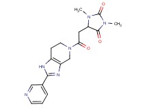 1,3-dimethyl-5-[2-oxo-2-(2-pyridin-3-yl-1,4,6,7-tetrahydro-5H-imidazo[4,5-c]pyridin-5-yl)ethyl]imidazolidine-2,4-dione