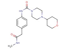 N-{4-[2-(methylamino)-2-oxoethyl]phenyl}-4-(tetrahydro-2H-pyran-4-yl)piperazine-1-carboxamide