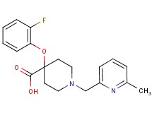 4-(2-fluorophenoxy)-1-[(6-methylpyridin-2-yl)methyl]piperidine-4-carboxylic acid