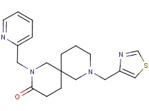 2-(2-pyridinylmethyl)-8-(1,3-thiazol-4-ylmethyl)-2,8-diazaspiro[5.5]undecan-3-one