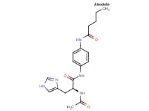 N-(4-{[(2S)-2-(acetylamino)-3-(1H-imidazol-4-yl)propanoyl]amino}phenyl)pentanamide