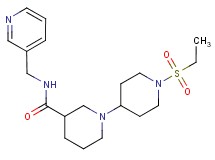1'-(ethylsulfonyl)-N-(pyridin-3-ylmethyl)-1,4'-bipiperidine-3-carboxamide