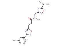 N-[(5-isopropyl-1,2,4-oxadiazol-3-yl)methyl]-N-methyl-3-[3-(3-methylphenyl)-1,2,4-oxadiazol-5-yl]propanamide