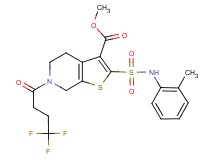 methyl 2-{[(2-methylphenyl)amino]sulfonyl}-6-(4,4,4-trifluorobutanoyl)-4,5,6,7-tetrahydrothieno[2,3-c]pyridine-3-carboxylate