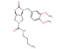 (3aS*,6aR*)-N-butyl-3-(3,4-dimethoxybenzyl)-2-oxohexahydro-5H-pyrrolo[3,4-d][1,3]oxazole-5-carboxamide