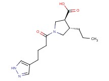 (3S*,4S*)-4-propyl-1-[4-(1H-pyrazol-4-yl)butanoyl]pyrrolidine-3-carboxylic acid