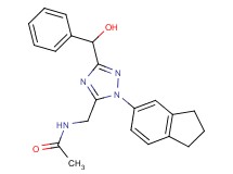 N-({1-(2,3-dihydro-1H-inden-5-yl)-3-[hydroxy(phenyl)methyl]-1H-1,2,4-triazol-5-yl}methyl)acetamide