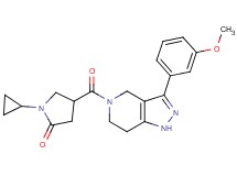 1-cyclopropyl-4-{[3-(3-methoxyphenyl)-1,4,6,7-tetrahydro-5H-pyrazolo[4,3-c]pyridin-5-yl]carbonyl}-2-pyrrolidinone